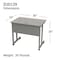 Linea Italia Computer Desk for Small Spaces, 36 inW x 24 inD x 30 inH, Gray/Ash ZUD139 - alternate 3